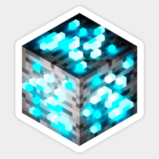 Block Diamond Ore 3D Sticker